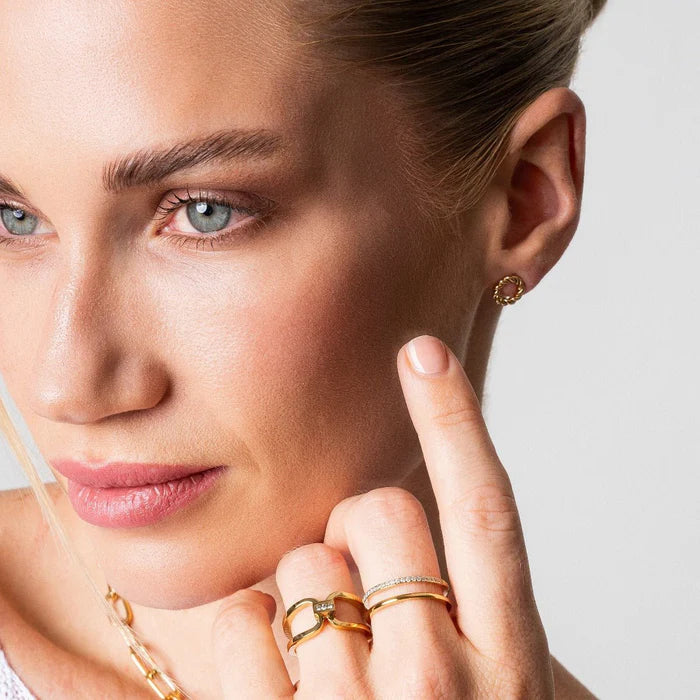 Anel Vienne Duplo Brilhante