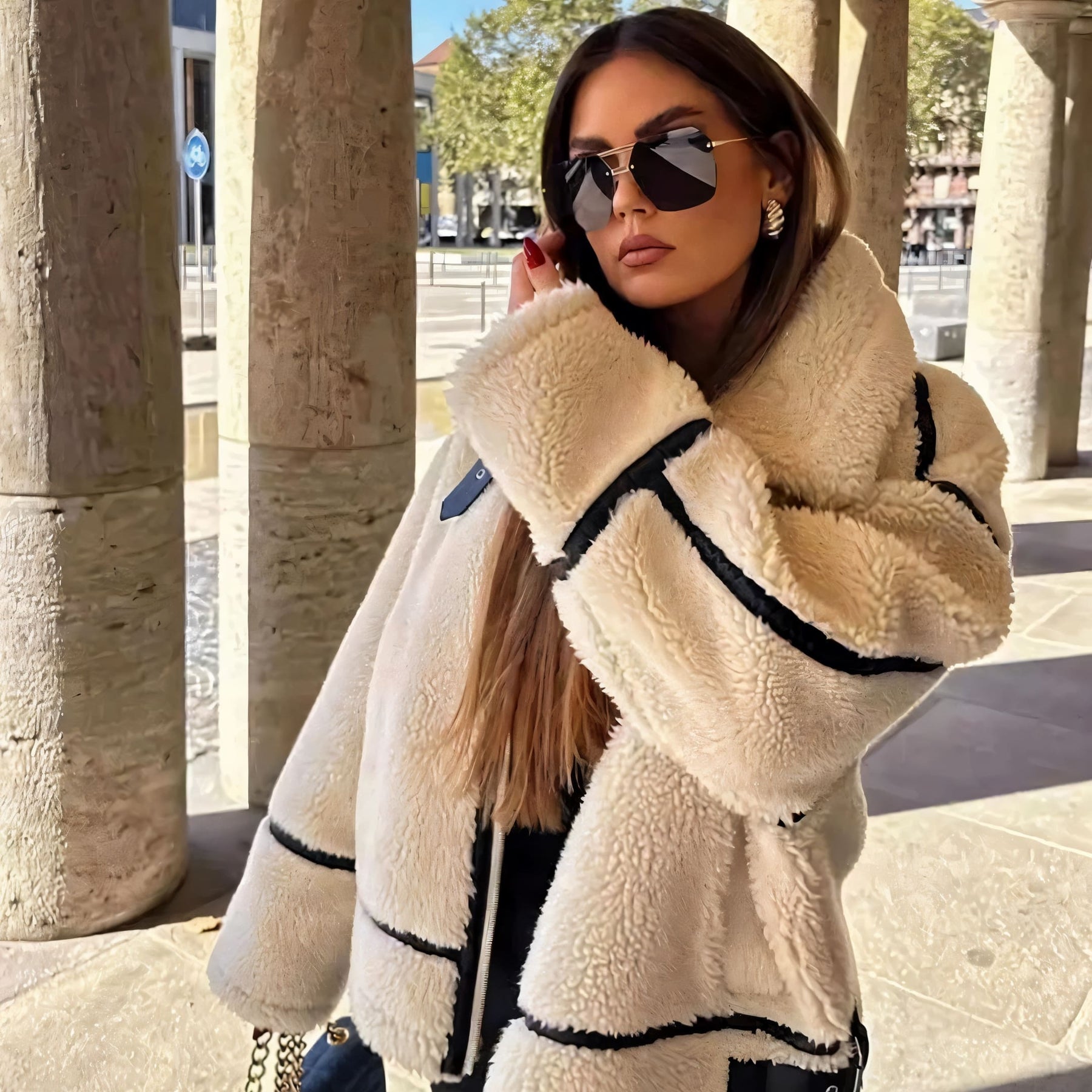 Casaco Feminino Teddy Peluciado