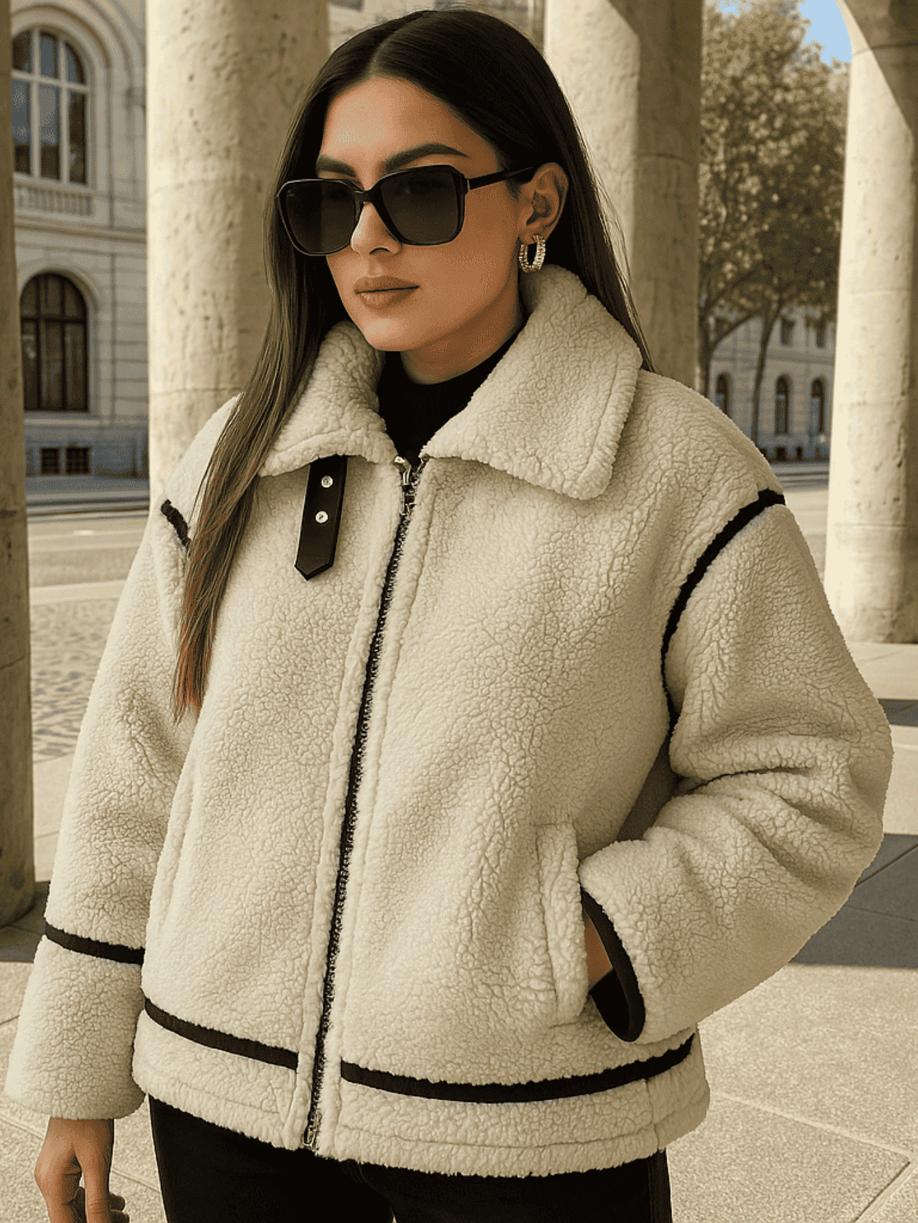 Casaco Feminino Teddy Peluciado