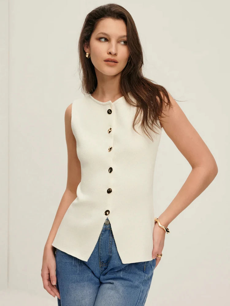 Colete Feminino Assimétrico