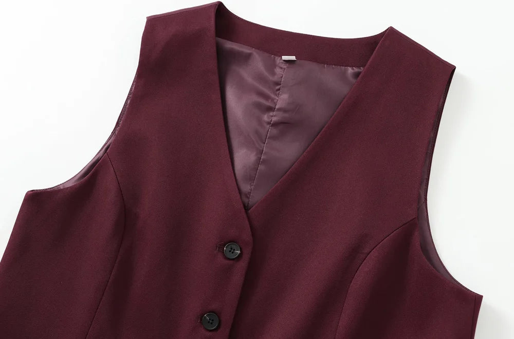 Conjunto Feminino Colete e Calça Alfaiataria