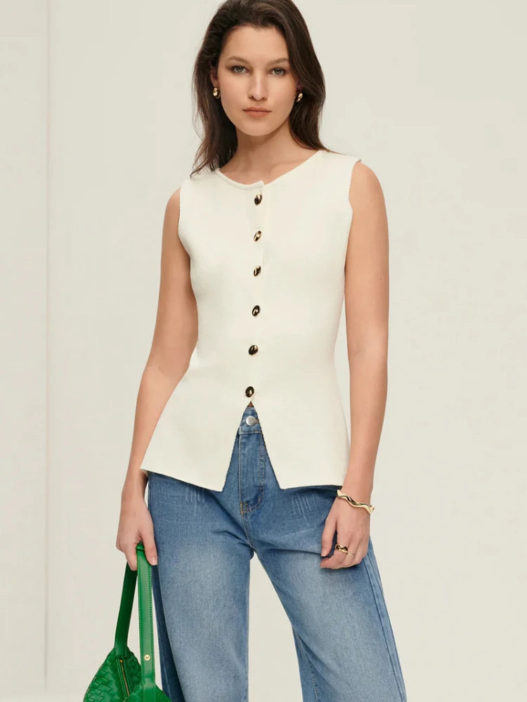 Colete Feminino Assimétrico