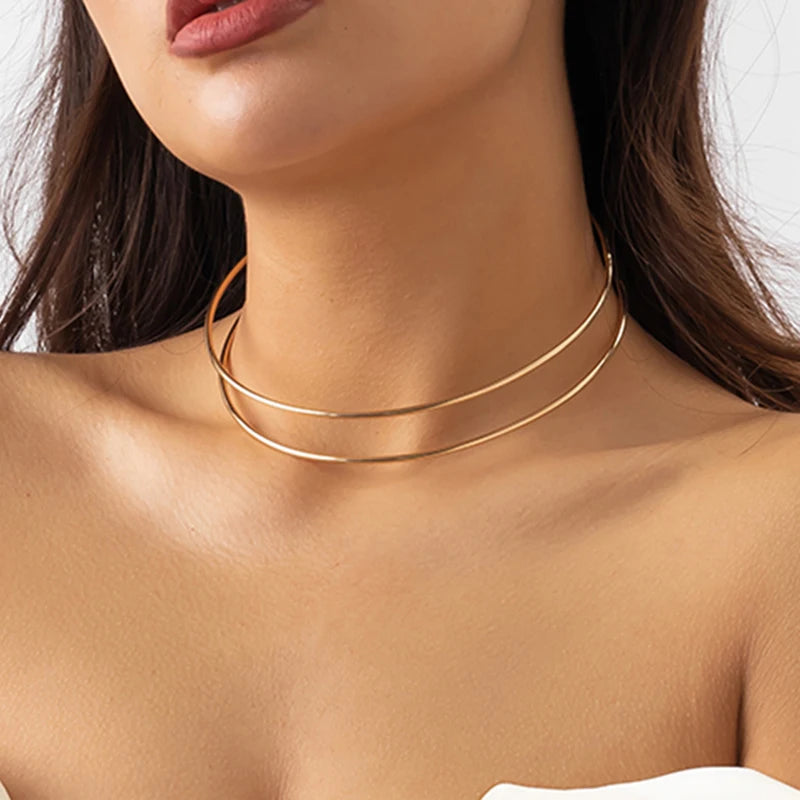 Gargantilha Dupla Choker Fina