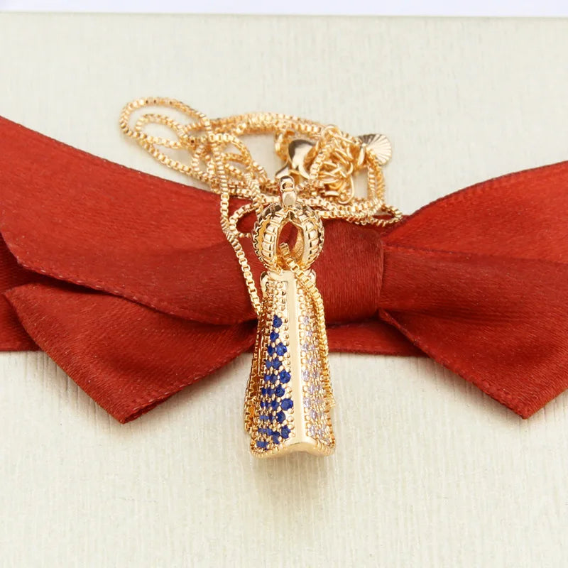 Colar Religioso Nossa Senhora Aparecida Cravejado