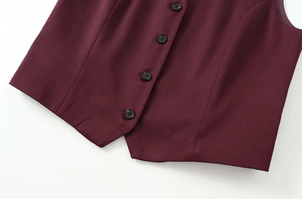 Conjunto Feminino Colete e Calça Alfaiataria