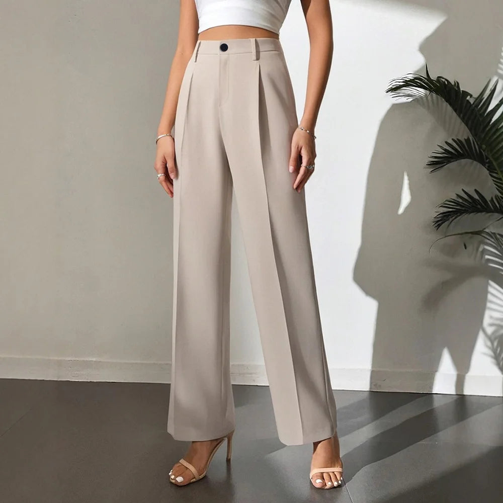 calça de negócios feminina, calça feminina elegante, calça feminina corte reto, calça feminina para escritório, calça casual feminina, calça feminina cintura alta, calça feminina de sarja, calça feminina confortável, calça feminina sofisticada, calça feminina para ambiente profissional