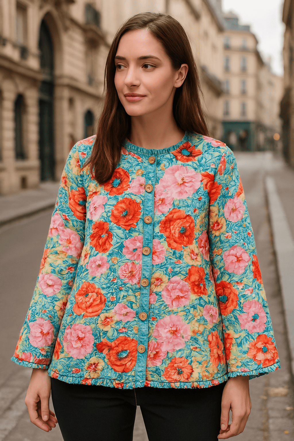 Jaqueta Floral Vintage