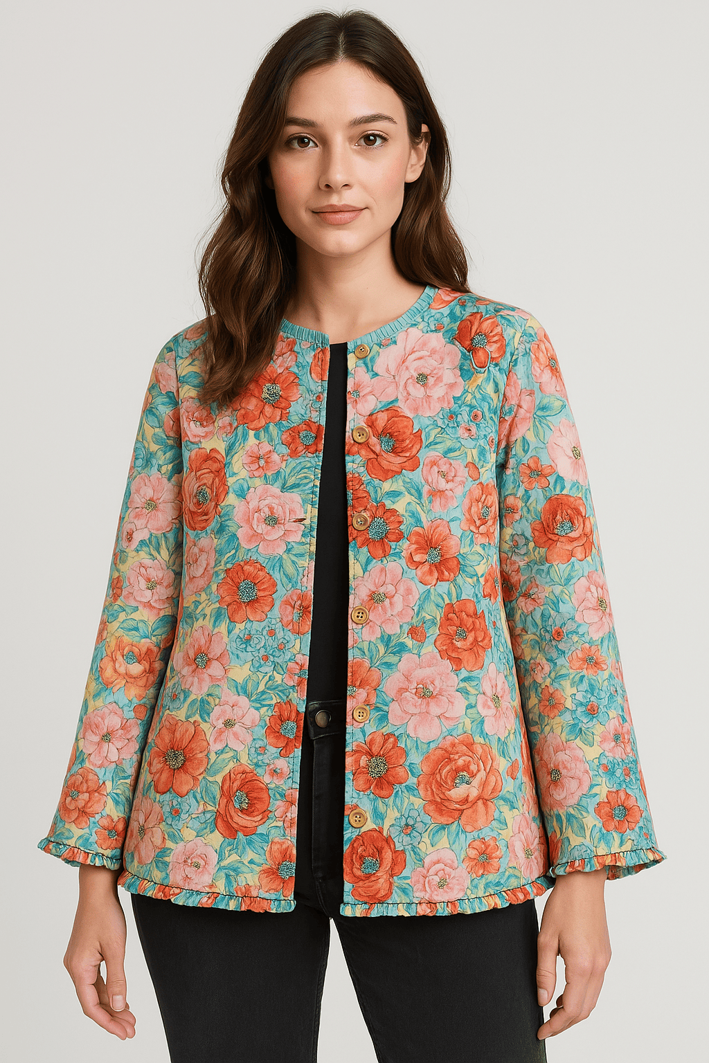 Jaqueta Floral Vintage