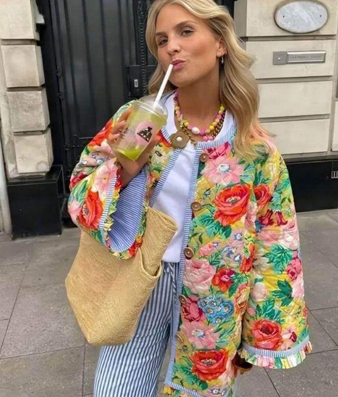 Jaqueta Floral Vintage