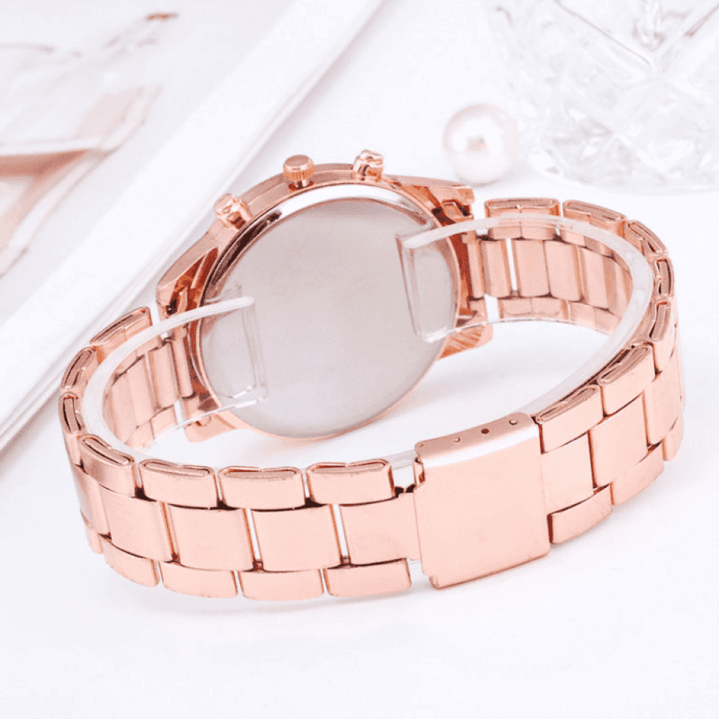 Relógio Feminino Com Pulseira + 3 Brindes - Jvccompany