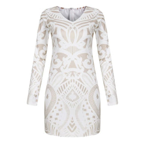 Vestido Feminino Decote Em V Retrô