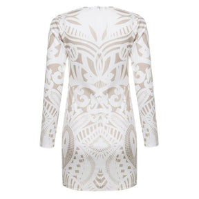 Vestido Feminino Decote Em V Retrô