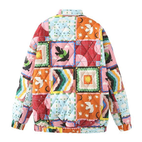 Jaqueta Feminina Estampa Retrô - Patchwork