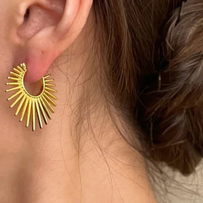 Brincos Sol Dourado