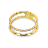 Anel Vienne Duplo Brilhante