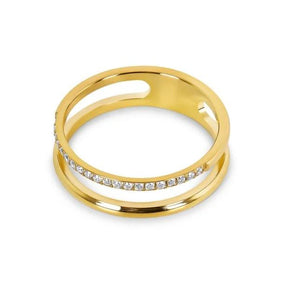 Anel Vienne Duplo Brilhante