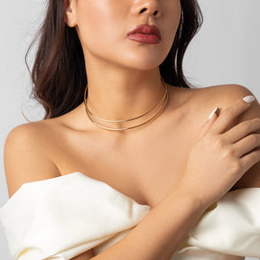 Gargantilha Dupla Choker Fina