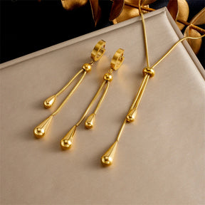 Conjunto de Colar + Brincos De Gotas