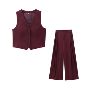 Conjunto Feminino Colete e Calça Alfaiataria