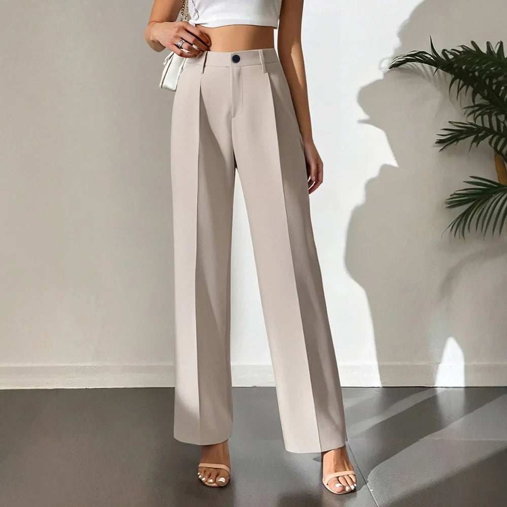 calça de negócios feminina, calça feminina elegante, calça feminina corte reto, calça feminina para escritório, calça casual feminina, calça feminina cintura alta, calça feminina de sarja, calça feminina confortável, calça feminina sofisticada, calça feminina para ambiente profissional