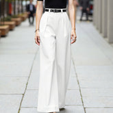 calça retro branca, calça feminina branca, calça wide leg feminina, calça feminina casual, calça branca sofisticada, calça feminina confortável, calça feminina com corte amplo, calça branca elegante, calça feminina para todas as estações, calça branca moderna