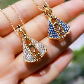 Colar Religioso Nossa Senhora Aparecida Cravejado