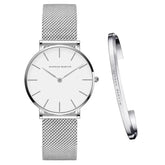Relógio Feminino Hannah Martin + Pulseira Brinde Prata / Relogio Femin 06
