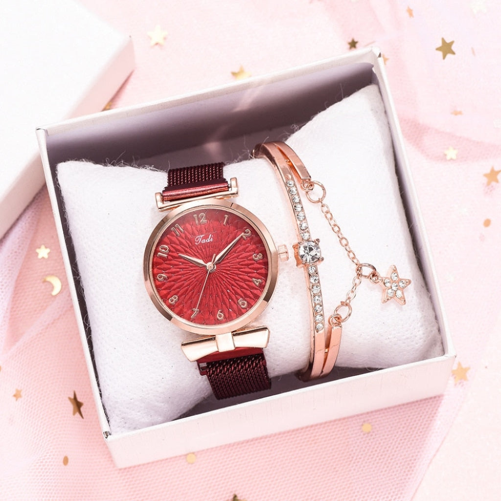Relógio Feminino Jadi + Pulseira Relogio Femin 07