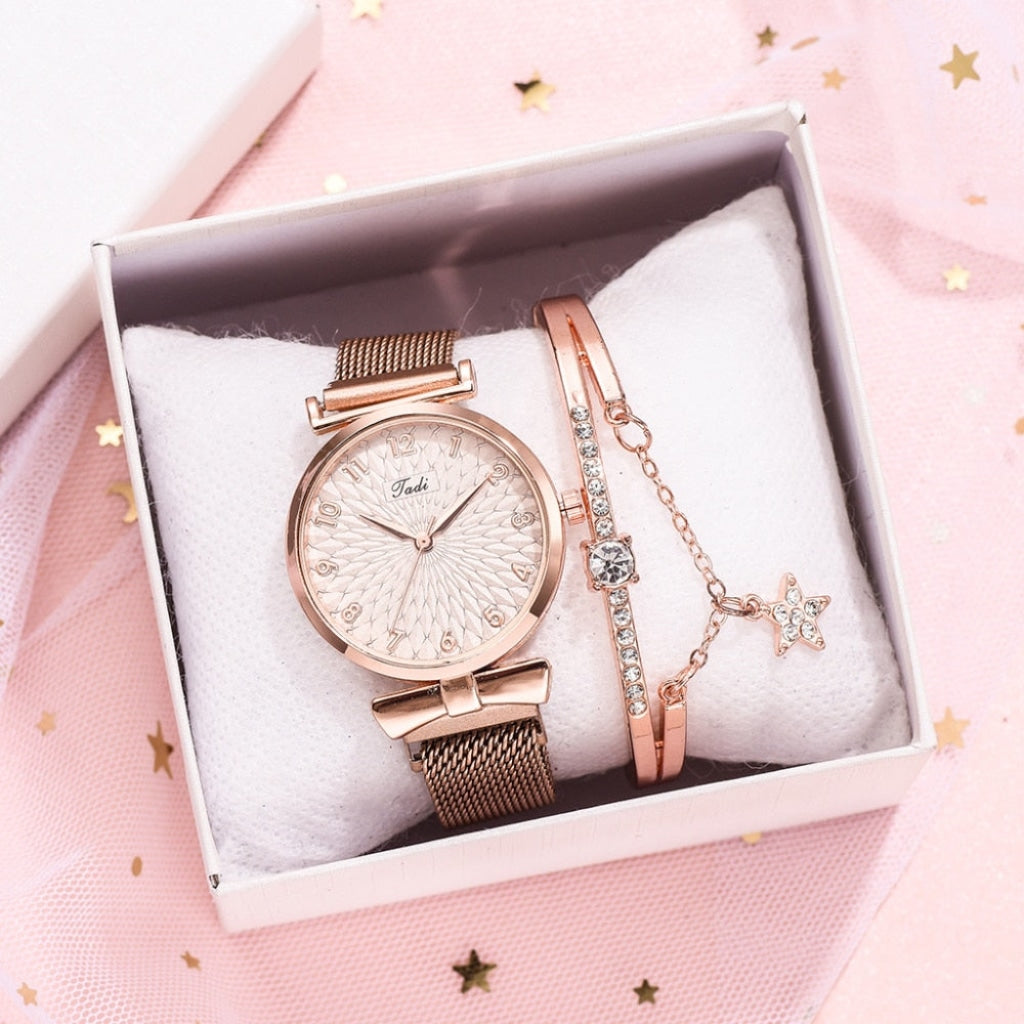 Relógio Feminino Jadi + Pulseira Relogio Femin 07