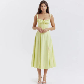 Vestido Feminino De Verão Amarelo / Pp 19