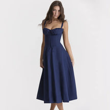 Vestido Feminino De Verão Azul / Pp 19