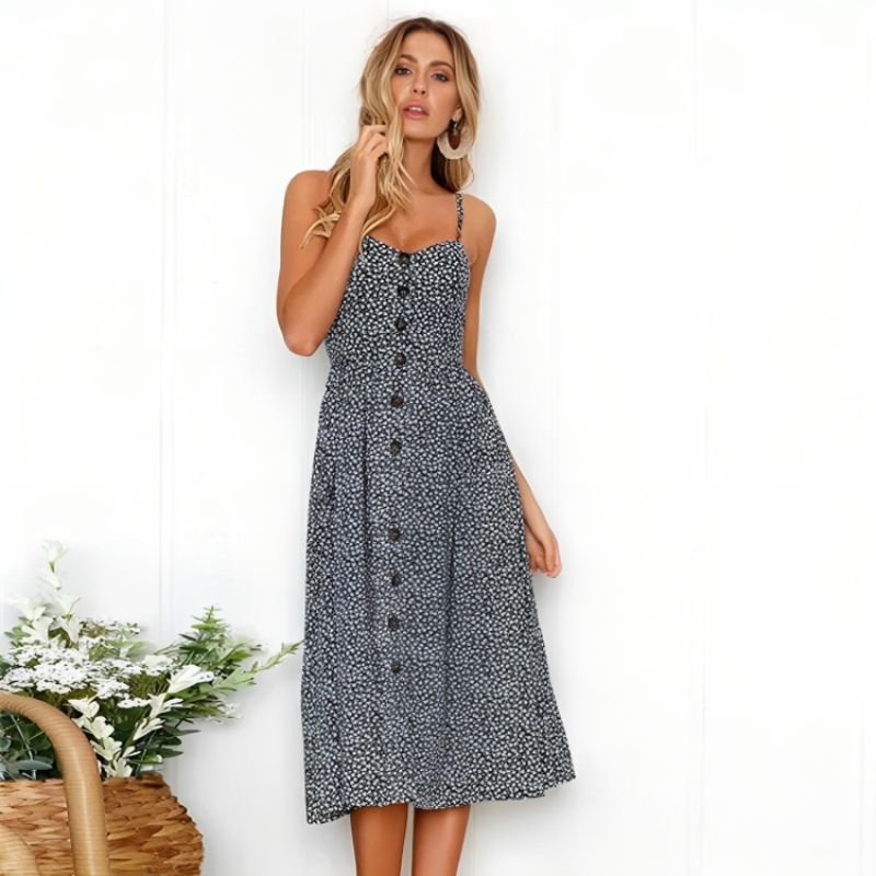 Vestido Feminino Midi Floral - Danin